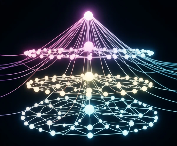 Symbolic illustration of a convolutional neural network